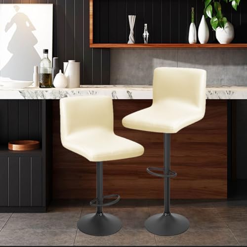 Bifaunvogel Waterproof Bar Stool Covers Set of 2 Beige