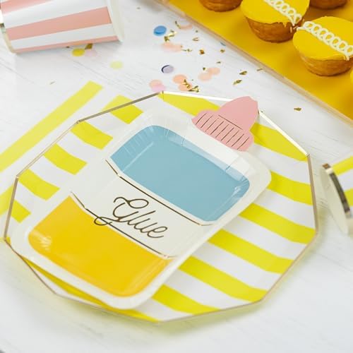 Bonjour Fte Light Yellow Cabana Stripe Guest Towels