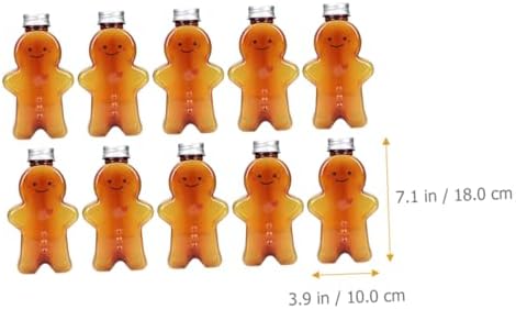 VALICLUD 10pcs Christmas Gingerbread Beverage Bottles