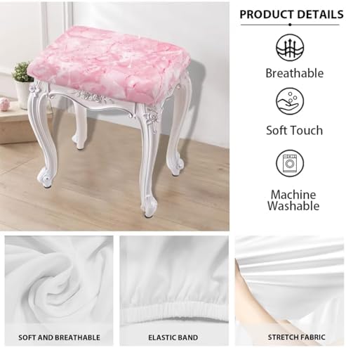 Pink Texture Bar Stool Covers Set of 2