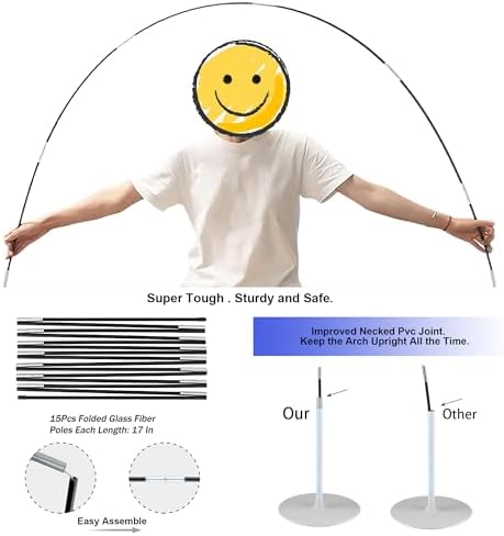 KAIYUN Balloon Arch Kit 10FT Wide 9FT Tall Adjustable