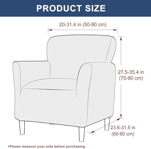 HAOYONG Stretch Velvet Armchair Slipcover Set of 1