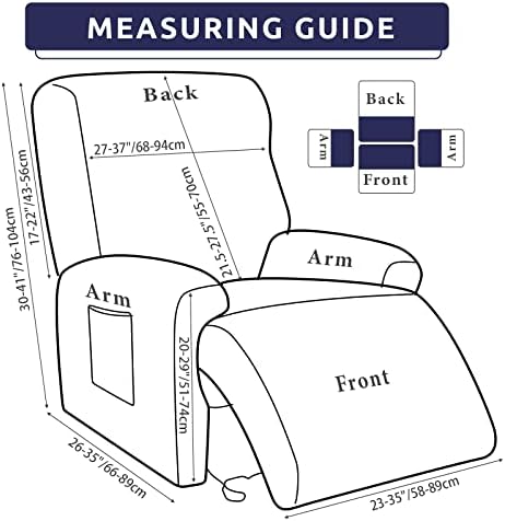 Iauddy 4-Piece Recliner Slipcover Set