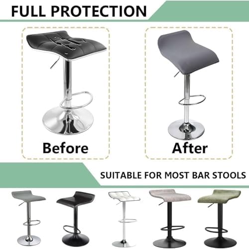 Waghw Set of 6 4 2 1 Square Stool Covers with Elastic Bottom