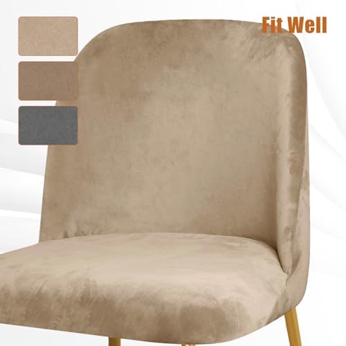 Gollense Velvet Curved Back Chair Covers Set of 4