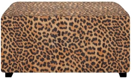 Leopard Print Stool Cover for Ottoman
