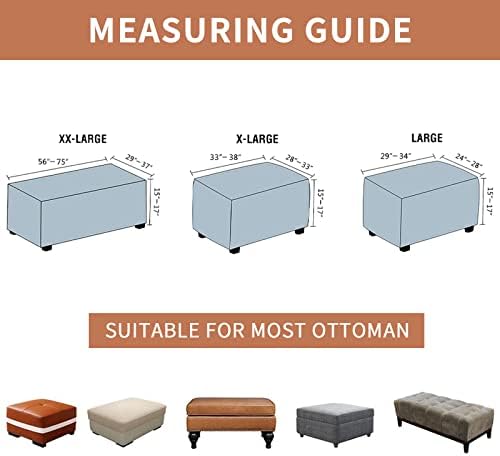 Eco-Ancheng Stretch Ottoman Slipcover for Footrest Stool