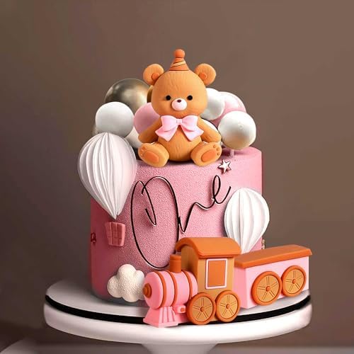 JeVenis Pink Luxury Bear Cake Decoration Set