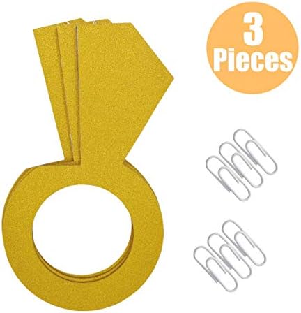 TTSAM Glitter Gold Diamond Ring Hanging Decorations 3 Pack