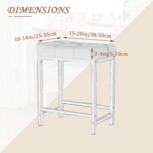 Levoberg Dark Gray Bar Stool Covers Set of 2
