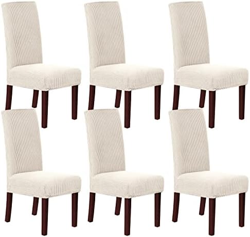 HVERSAILTEX Stretch Dining Chair Covers Set of 6