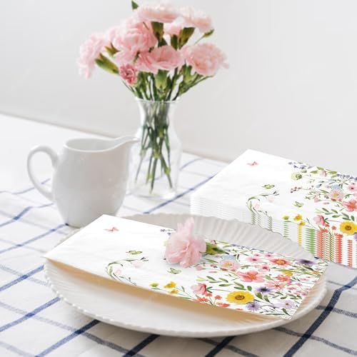 100pcs Wildflower Napkins 3 Ply for Baby Shower and Party