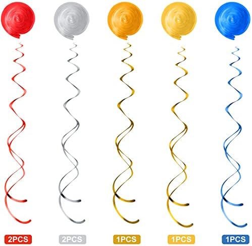Zonon 30 Pcs Carnival Hanging Swirl Decorations