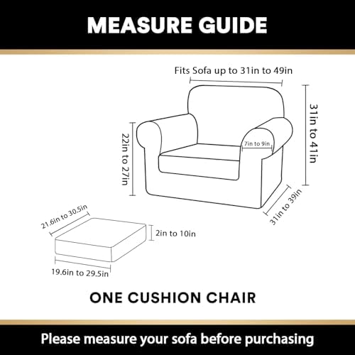 PrinceDeco Velvet Plush Chair Cover Set 2 Piece