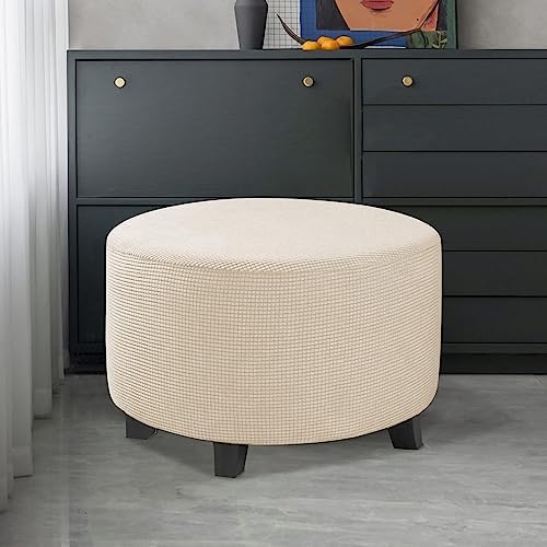 Fairuo Stool Covers Velvet Jacquard Universal Folding Pouffe Covers with Elastic Bottom