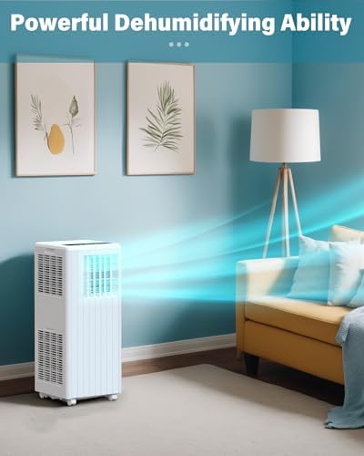 KYBOLT 8000 BTU Portable AC Unit with Remote Control and Dehumidifier - White