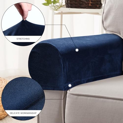 Homoyoyo 2pcs Sofa Armrest Covers Waterproof Stretchable