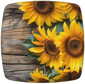 Sunflowers and Postcard Dining Chair Seat Covers 169 Four Pack