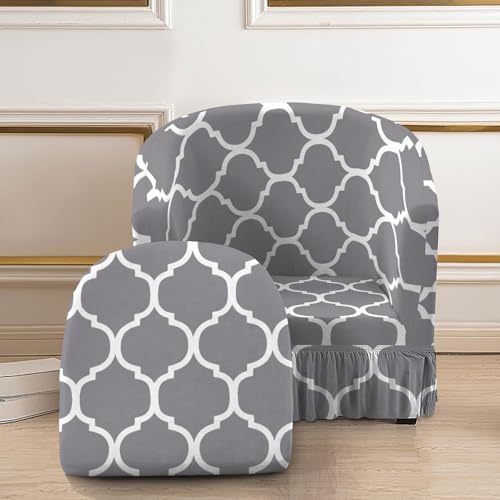GOSTADY 2 Piece Club Chair Slipcovers for Living Room and Couch Covers