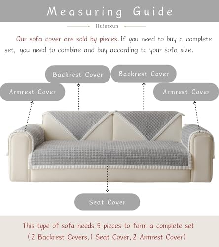 Plaid Fuzzy Plush Sofa Cover for Dogs Cats 28x28