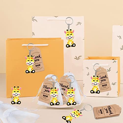24 Pack Giraffe Keyring Party Favor for Kids 8