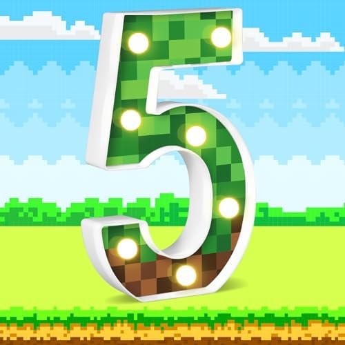 85 Inch Pixel Light Up Number Birthday Decor
