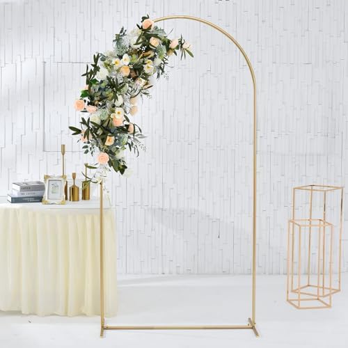 Vincidern 66 Ft Gold Wedding Arch Backdrop Stand for Parties