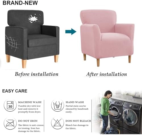 NILUOH Armchair Slipcovers with Elastic Band for Living Room Protection