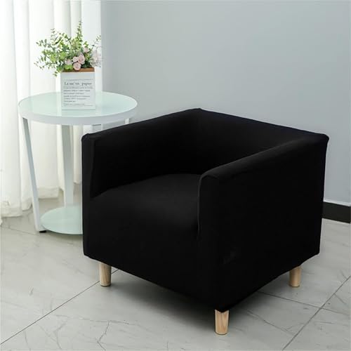 MUHXTONG Stretch Square Armchair Slipcover Black