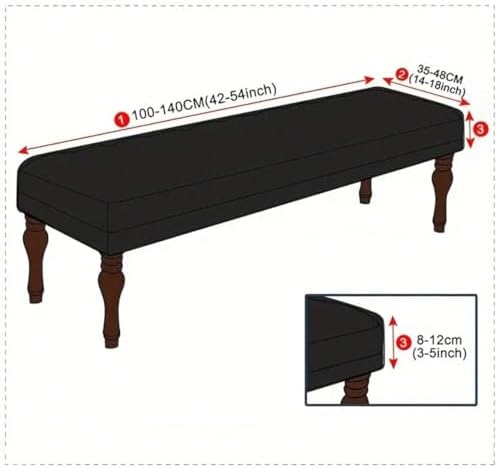 Velvet Plush Bench Covers for Dining Room Stools and Chairs Light Blue