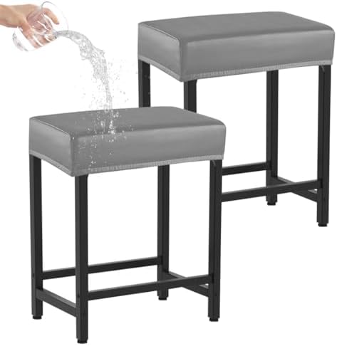 Levoberg Dark Gray Bar Stool Covers Set of 2