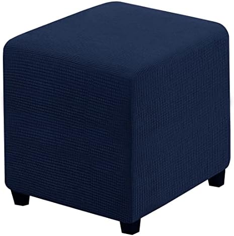 RHYII Ottoman Covers Slipcover Square Jacquard Footstool Protector