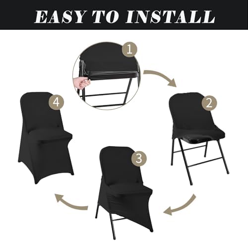 12 PCS Waterproof Stretch Spandex Chair Covers for Wedding and Party