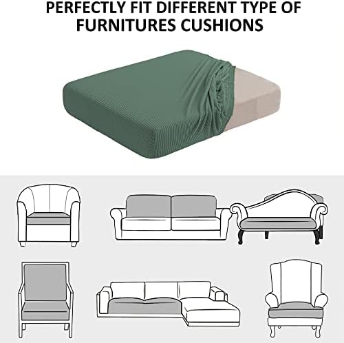 NC HOME High Stretch Matcha Green Sofa Cushion Cover
