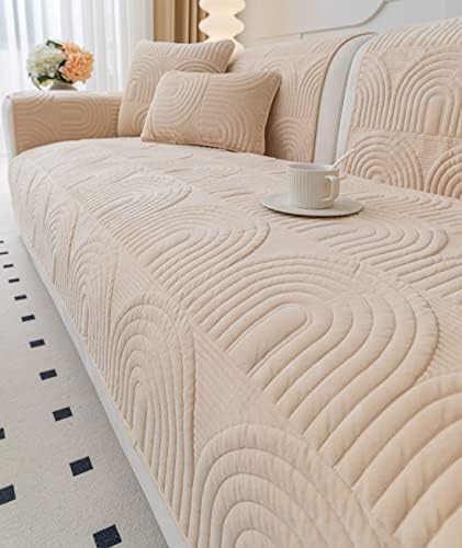 Velvet Plush Sofa Slipcover for Dogs and Kids