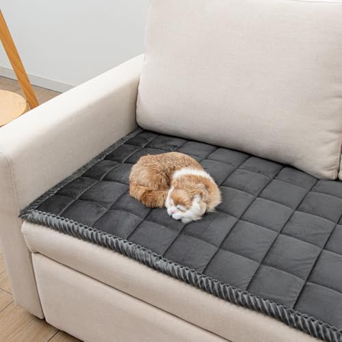 TAOMOCASTL Fuzzy Dog Couch Cover with Nonslip Design