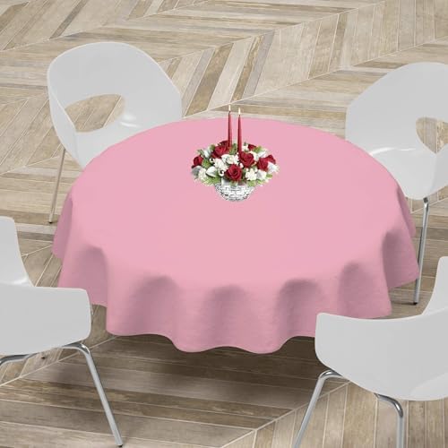 Childom 3 Pack Pink Plastic Tablecloths for 8 Foot Tables