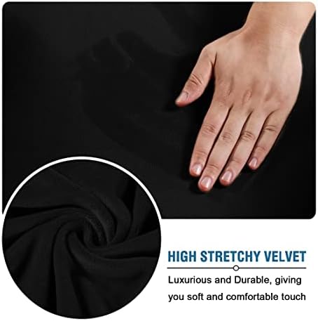 Square Ottoman Slipcover Stretch Velvet Folding Storage Stool Furniture Protector