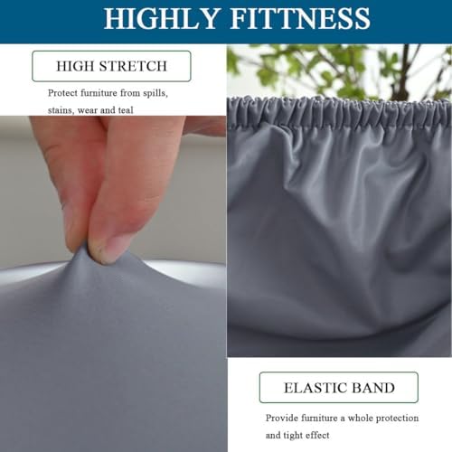 Waterproof Stool Covers Set of 4 Dark Gray