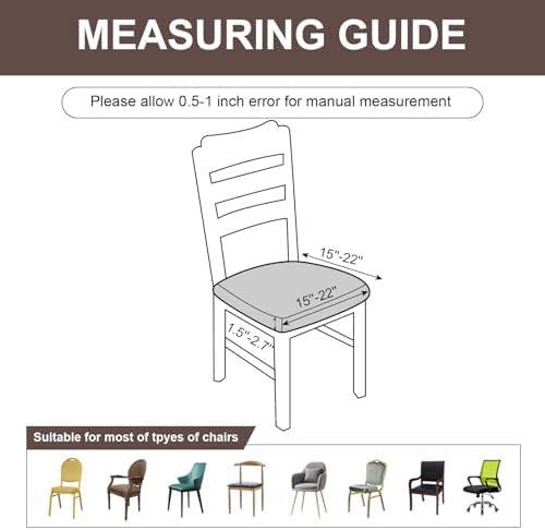 Genina Waterproof Dining Chair Covers with Elastic Band