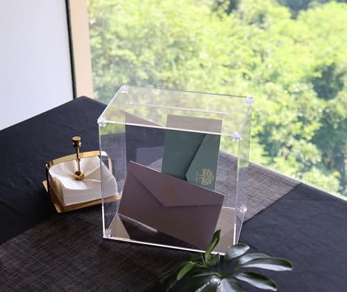 Clear Acrylic Card Box for Wedding and Party Supplies