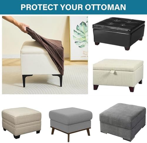 Stool Covers Square 13x13 to 18x18 Inch Stretch Ottoman Covers