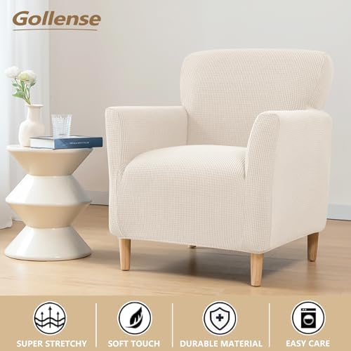 Gollense Armchair Slipcover Luxury Waffle Cover with Arms