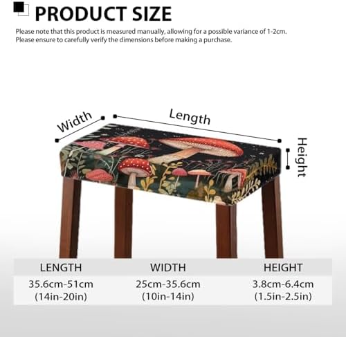Flashideas Red Rectangle Stool Covers 2 Pack