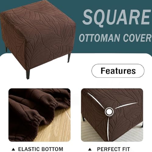 Stool Covers Square 13x13 to 18x18 Inch Stretch Ottoman Covers