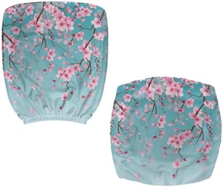 Talayituse Cherry Blossom Print Office Chair Cover 2-Piece Stretchable and Dustproof