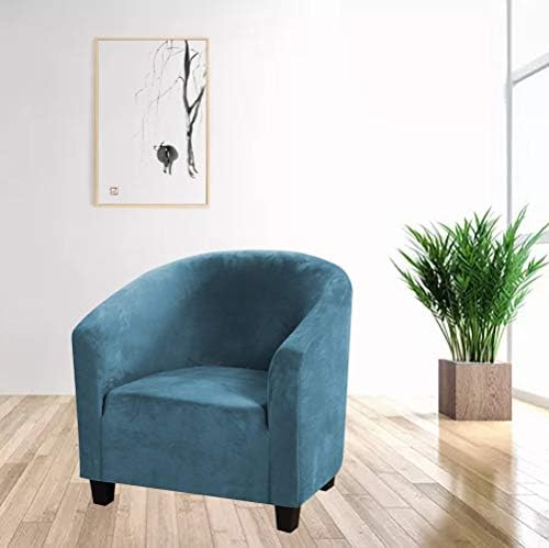 GULI Velvet Tub Chair Covers for Armchairs Blue