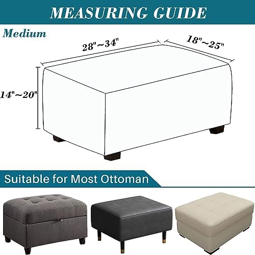 HFCNMY Stretch Velvet Ottoman Cover for Stools