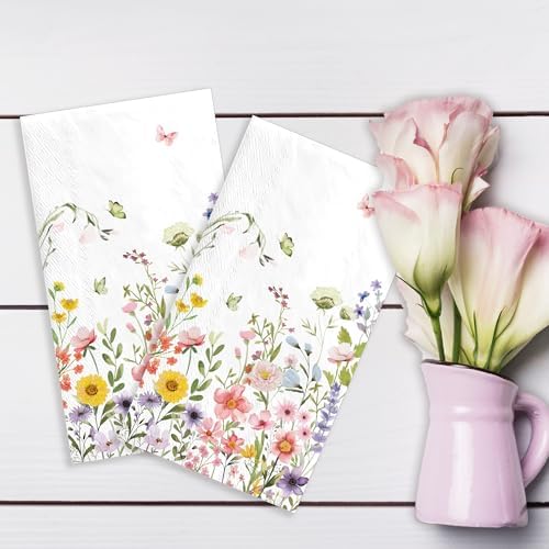 100pcs Wildflower Napkins 3 Ply for Baby Shower and Party