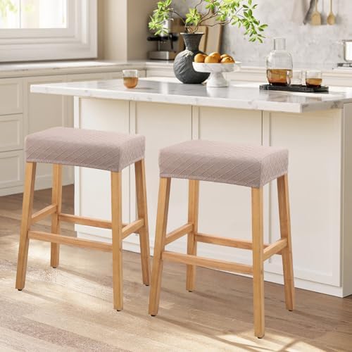YISUN Stool Covers 2 Pack Stretch Waterproof Saddle Seat Protector